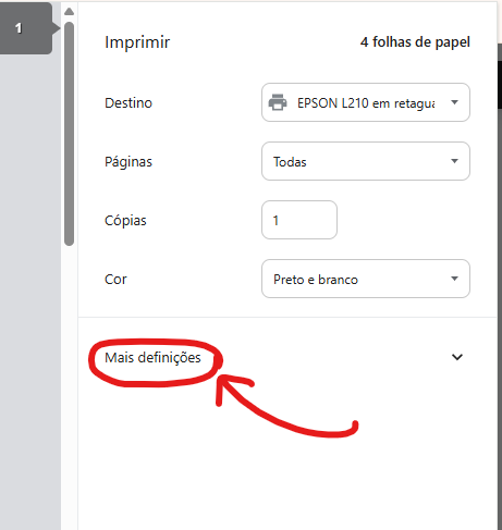 Mais definições no Chrome
